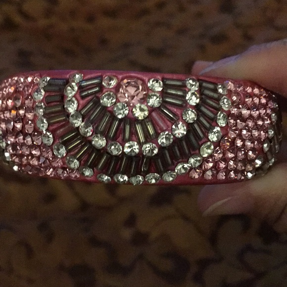 Pink & Blue Rhinestone Enamel Bangles - Picture 6 of 6